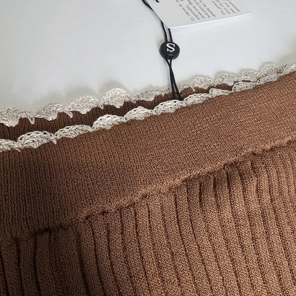 NWT ♡ SANDRO PARIS ♡ Ribbed Knit Lingerie Sleepwear Shorts SIZE 40 (MEDIUM) - Picture 12 of 16